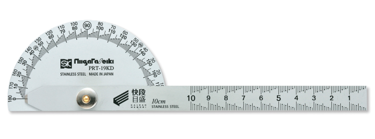 Dưỡng Đo Góc Bán Nguyệt 0-180º Vạch Chia Kaidan PRT-19KD Niigata Seiki PROTRACTOR Chính Hãng