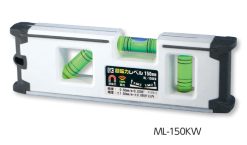 Thước thủy Mini  màu trắng có từ Niigata Seiki ML-150KW